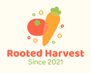 Tomato Carrot Grocery logo design