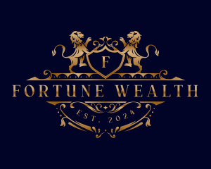 Lion Royalty Wealth logo design