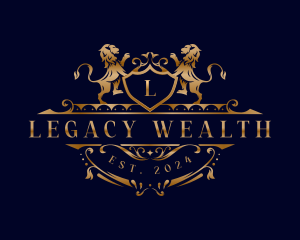 Lion Royalty Wealth logo design