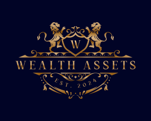 Lion Royalty Wealth logo design