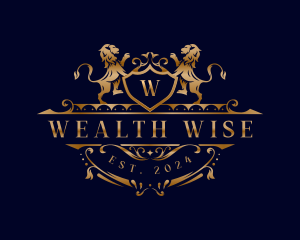 Lion Royalty Wealth logo design