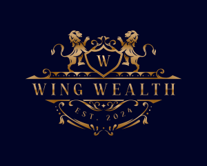 Lion Royalty Wealth logo design