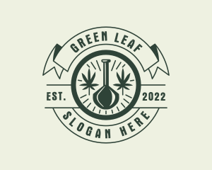 Hemp Leaf Hookah logo design