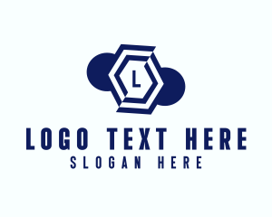 Geometric Sliced  Hexagon logo