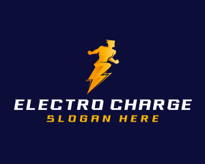 Human Lightning Power logo design