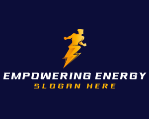 Human Lightning Power logo design