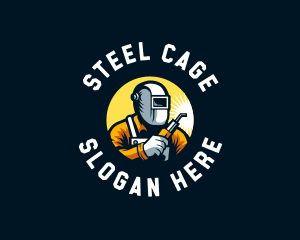 Industrial Man Welder logo design