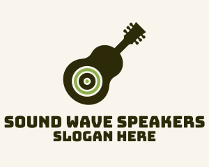 Guitar Subwoofer Music logo design