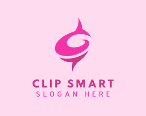 Pink Rose Letter C  logo design