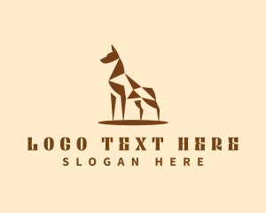 Animal Dobermann Dog logo