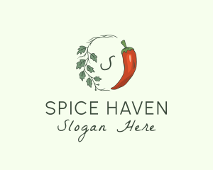 Chili Pepper Leaf Vine logo