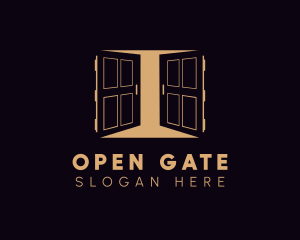 Gold Double Doors logo design