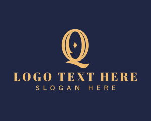 Elegant Vintage Rustic Letter Q logo