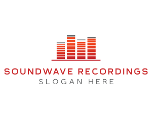 Audio Record Wave logo design