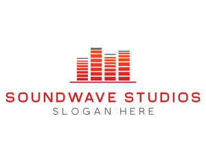 Audio Record Wave logo design