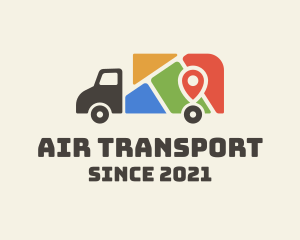 Location Map Truck logo design