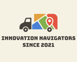 Location Map Truck logo design