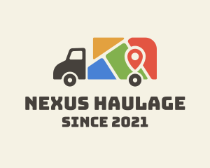 Location Map Truck logo design