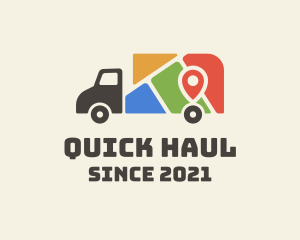 Location Map Truck logo design