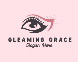 Eyelash Beauty Sparkle logo design