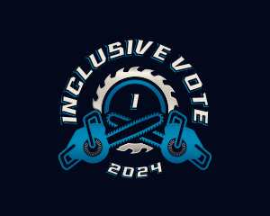 Industrial Chainsaw Cutter logo design