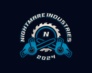 Industrial Chainsaw Cutter logo design