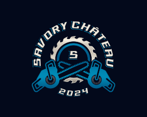 Industrial Chainsaw Cutter logo design