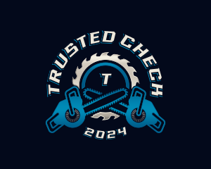 Industrial Chainsaw Cutter logo design