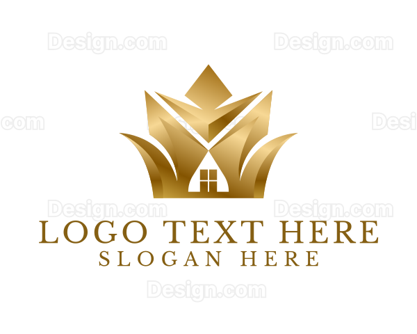 Classy Golden House Logo