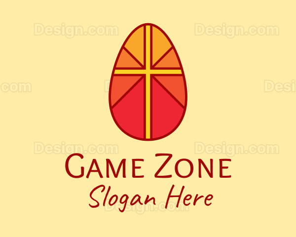 Easter Egg Cross Logo