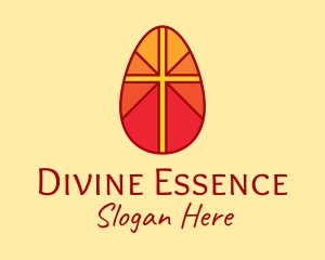 Easter Egg Cross  logo design