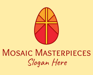 Easter Egg Cross  logo design