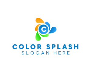 Ink Paint Splash logo design