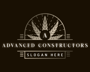 Luxury Marijuana Plant logo design