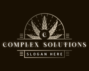 Luxury Marijuana Plant logo design