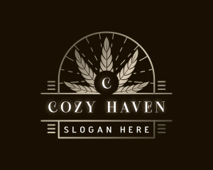 Luxury Marijuana Plant logo design