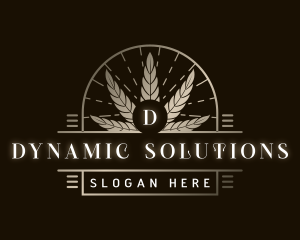 Luxury Marijuana Plant logo design