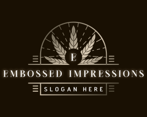 Luxury Marijuana Plant logo design