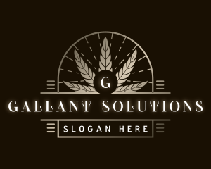 Luxury Marijuana Plant logo design