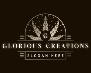 Luxury Marijuana Plant logo design