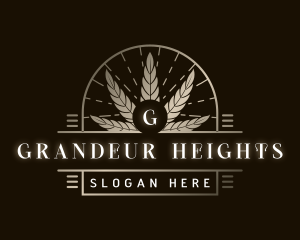 Luxury Marijuana Plant logo design