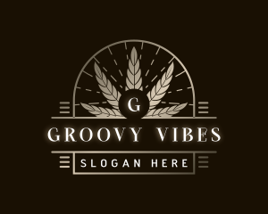 Luxury Marijuana Plant logo design