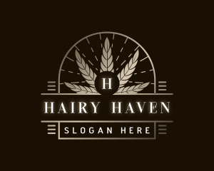 Luxury Marijuana Plant logo design