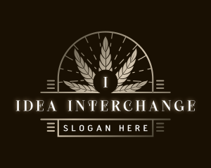 Luxury Marijuana Plant logo design