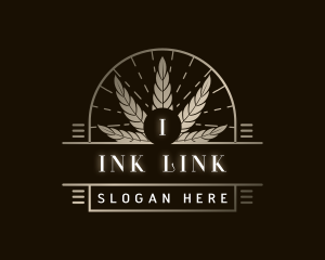 Luxury Marijuana Plant logo design