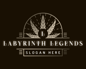 Luxury Marijuana Plant logo design