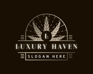 Luxury Marijuana Plant logo design