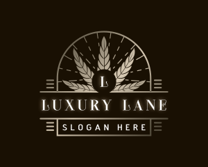 Luxury Marijuana Plant logo design