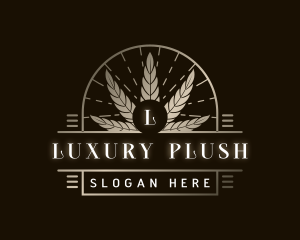 Luxury Marijuana Plant logo design