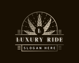 Luxury Marijuana Plant logo design